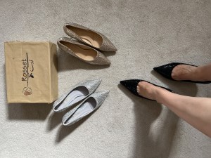 پاشنه 6 سانت وارداتی مدل نوک تیز کار شده
