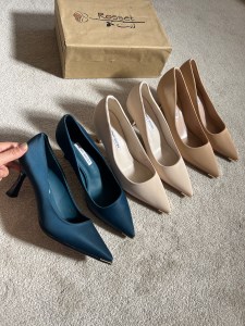 پاشنه 6 سانت وارداتی مدل چرم پتینه جلو استیل