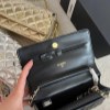 کیف وارداتی مستر AP0250 مدل ورنی شنل دوزی رنگ طلایی